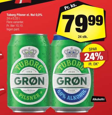 Tuborg Pilsner el. Nul 0,0%