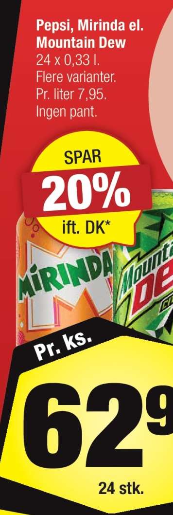 Pepsi, Mirinda el. Mountain Dew