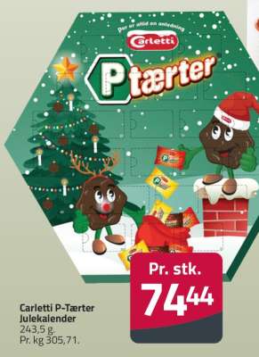 Carletti P-Tærter Julekalender