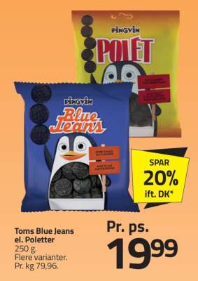 Toms Blue Jeans el. Poletter