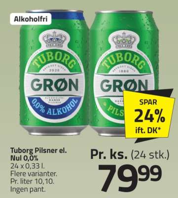 Tuborg Pilsner el. Nul 0,0%