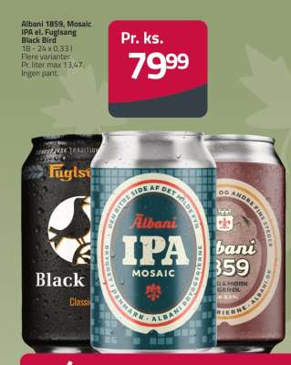 Albani 1859, Mosaic IPA el. Fuglsang Black Bird