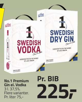 No.1 Premium Gin el. Vodka