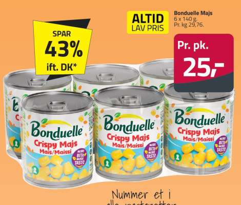 Bonduelle majs
