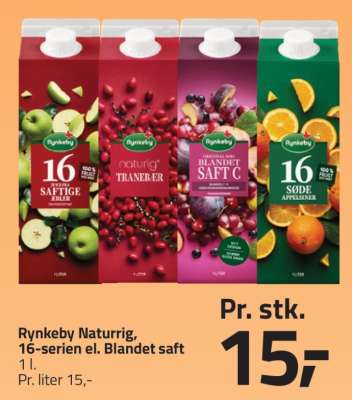 Rynkeby Naturrig, 16-serien el. Blandet saft
