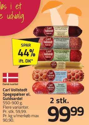 Carl Vollstedt Spegepølser el. Guldsardel