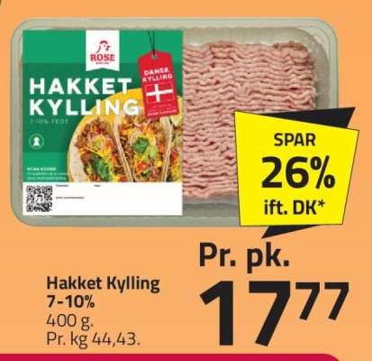 Hakket kylling