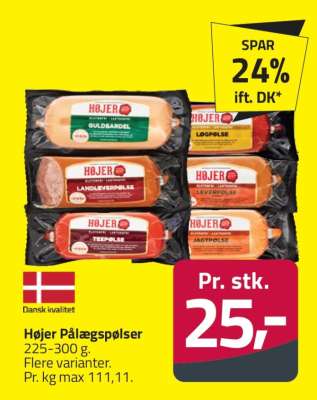 Højer Pålægspølser