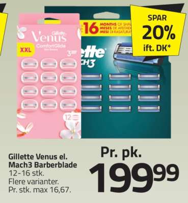 Gillette Venus el. Mach3 Barberblade