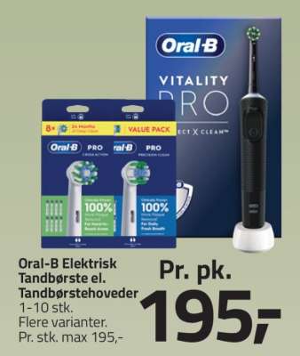 Oral-B Elektrisk Tandbørste el. Tandbørstehoveder