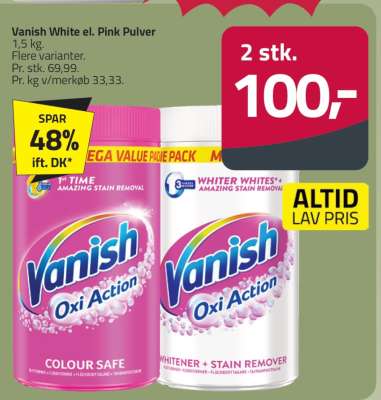 Vanish White el. Pink Pulver