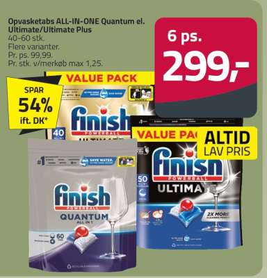 Opvasketabs ALL-IN-ONE Quantum el. Ultimate/Ultimate Plus