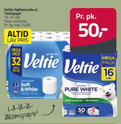 Veltie Køkkenrulle el. Toiletpapir