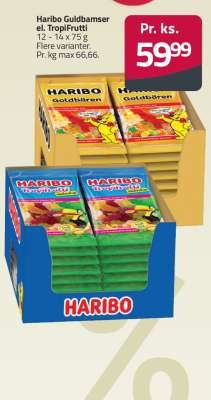 Haribo Guldlamser el. TropiFrutti