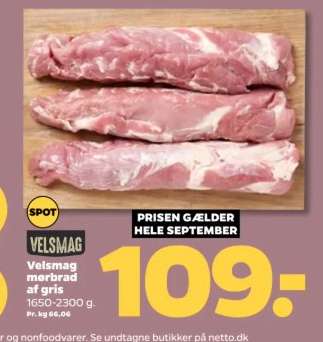 Velsmag mørbrad af gris