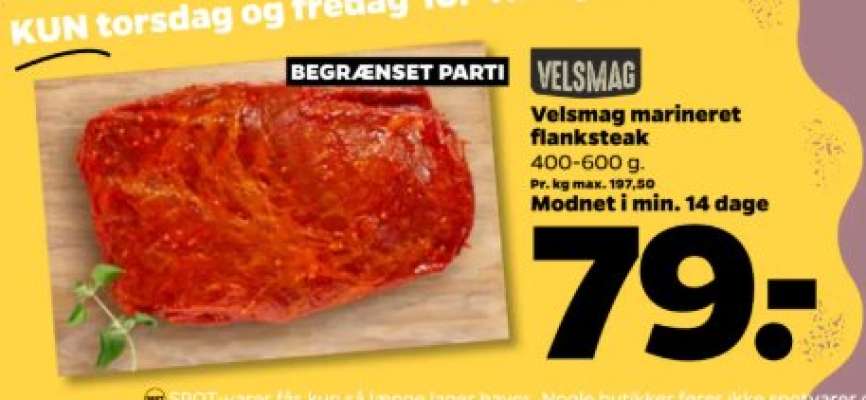Velsmag marineret flanksteak