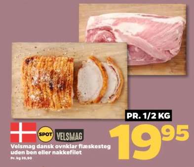 Velsmag dansk ovnklar flæskesteg uden ben eller nakkefilet