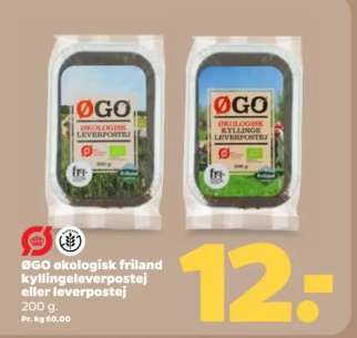 ØGO økologisk friland kyllingeleverpostej eller leverpostej