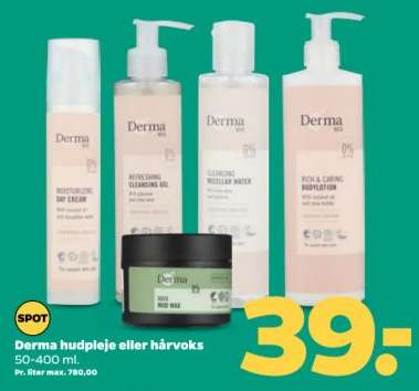 Derma hudpleje eller hårvoks
