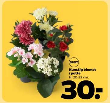 Kunstig blomst i potte
