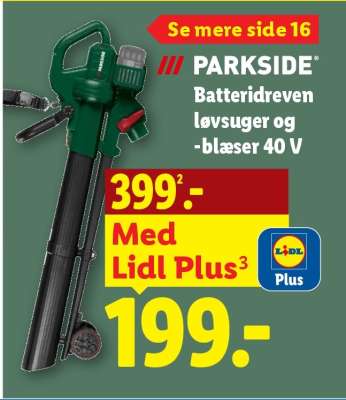 PARKSIDE Batteridreven løvsuger og -blæser 40 V