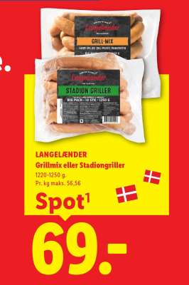 LANGELÆNDER Grillmix eller Stadiongriller
