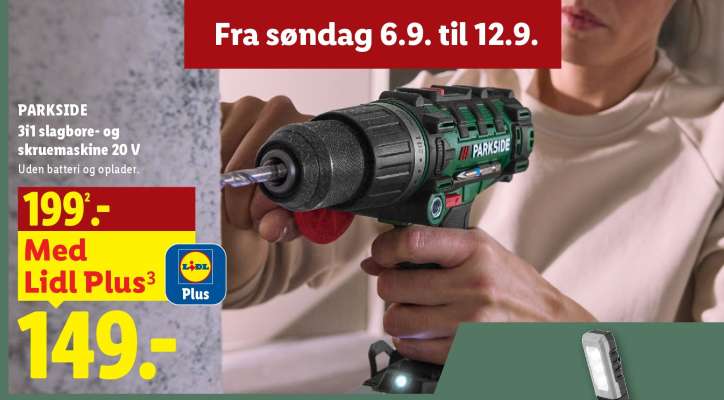 PARKSIDE 3i1 slagbore- og skruemaskine 20 V