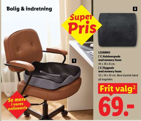 LIVARNO Halebenspude og Rygpude