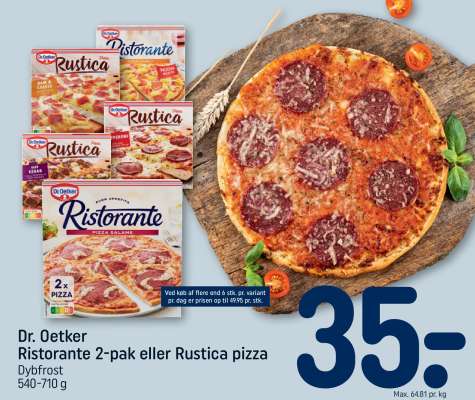 Dr. Oetker Ristorante 2-pak eller Rustica pizza