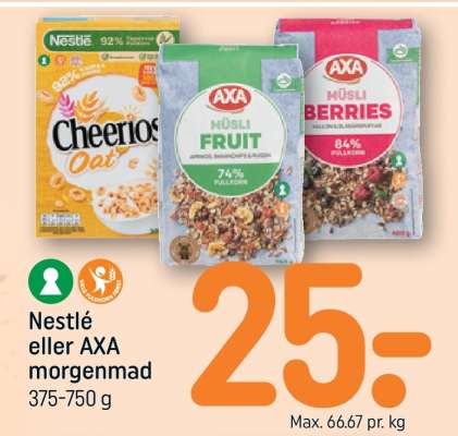 Nestlé eller AXA morgenmad