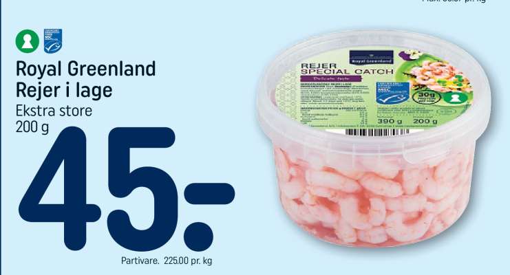 Royal Greenland Rejer i lage