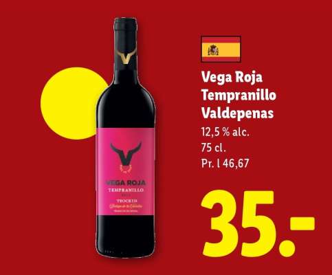 Vega Roja Tempranillo Valdepenas