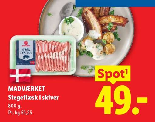 MADVÆRKET Stegeflæsk i skiver