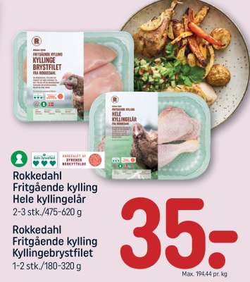 Rokkedahl Fritgående kylling Hele kyllingelår