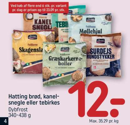 Hatting brød, kanel-snegle eller tebirkes