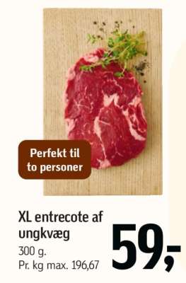 XL entrecote af ungkvæg