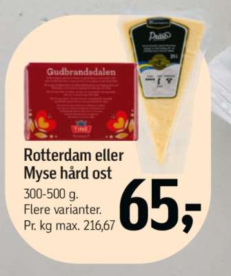 Rotterdam eller Myse hård ost