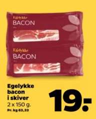 Egelykke bacon i skiver