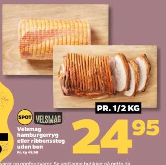 Velsmag hamburgerryg eller ribbenssteg uden ben