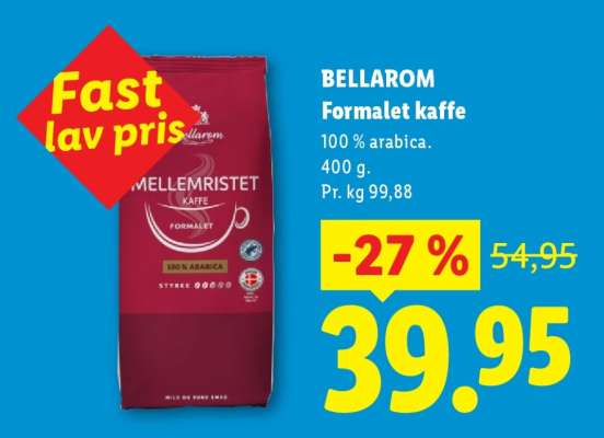 Bellarom Formalet kaffe