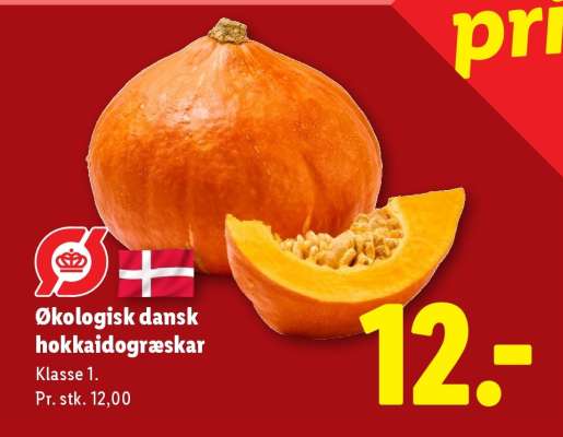 Økologisk dansk hokkaidogræskar