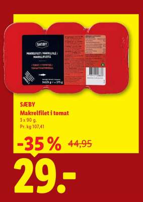 SÆBY Makrelfilet i tomat