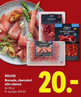 DELUXE Bresaola, charcuteri eller chorizo