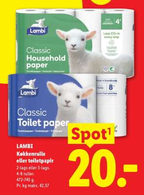 LAMBI Køkkenrulle eller toiletpapir