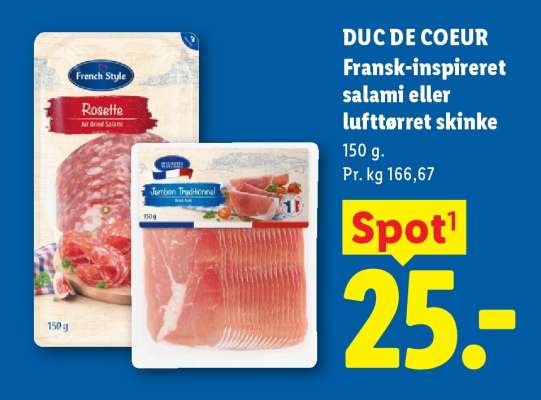 DUC DE COEUR Fransk-inspireret salami eller lufttørret skinke