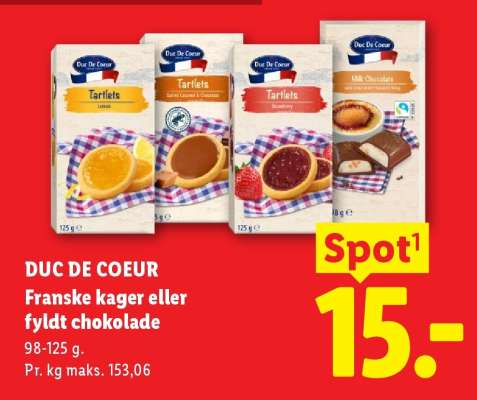 DUC DE COEUR Franske kager eller fyldt chokolade