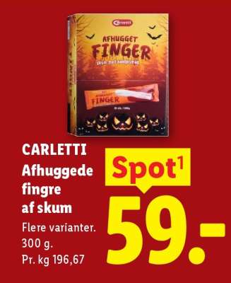 CARLETTI Afhuggede fingre af skum