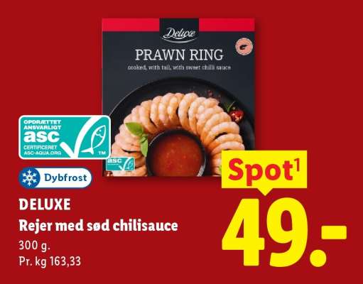 DELUXE Rejer med sød chilisauce