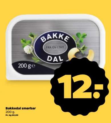 Bakkedal smørbar
