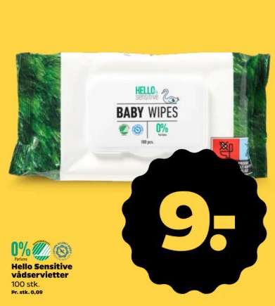 Hello Sensitive Baby Wipes